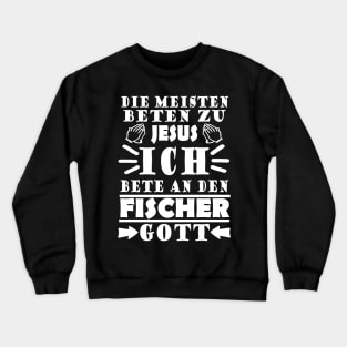 Fischer Fischen Kapitän Hafen Angeln Spruch Crewneck Sweatshirt